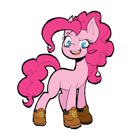 unoriginalcharacterpleasesteal: unoriginalcharacterpleasesteal: Pinkie Pie, but with Timberlands 2 pairs of Timbs are expensive 
