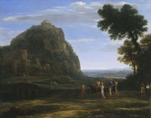 View of Delphi with a Procession, Claude Lorrain, 1673, Art Institute of Chicago: European Painting 
