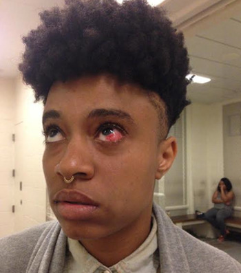 4mysquad:Brooklyn Woman Says Cop Called Her Homophobic Slurs And Choked HerStephanie Dorceant, a 29-