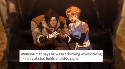 chocographs:Trevor Belmont is Florida Wallachia Man.I was really, really bad at font matching.