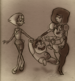 nevenger:  Sketchavember Day 3 c: Mama Pearl and G-Mom with the kids~