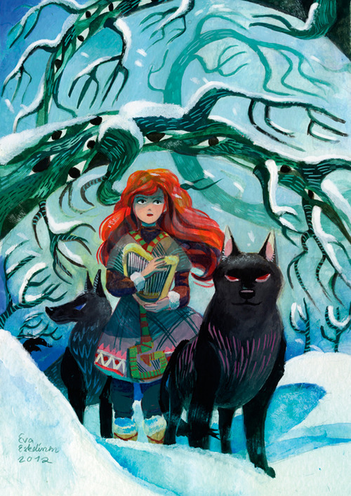 evelmiina:  These are probably my personal favorites of my work from year 2012. In art for year 2013, I want to paint and draw more traditionally, it’s too easy to get absorbed in digital drawing. While I like the results, the joy I get from traditional