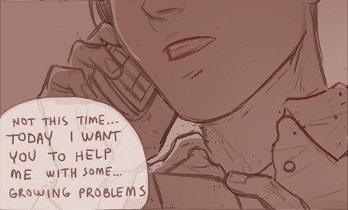 xyuwa:  sassanids:  au where erwin is a phone sex operator and levi’s just looking