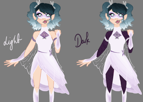 Update to my Miraculous Kwami Swap AU:Mariposa’s New Designs light and dark , and a WIP Animatic of 