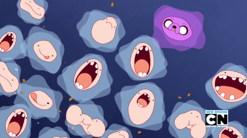 ca-tsuka:Stills from last Adventure Time “Food Chain” episode directed by Masaaki Yuasa (Mind Game, 