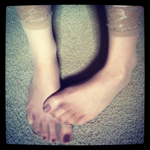 Showered with nylon gifts! Thank you again for these cute socks <3