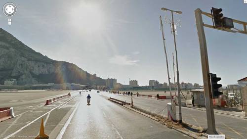 streetview-snapshots: Airport runway from Winston Churchill Avenue, Gibraltar