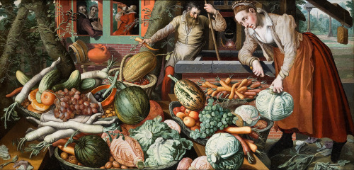 Market Scene (1569), Pieter Aertsen “One woman makes a din, two women a lot of trouble, three an ann