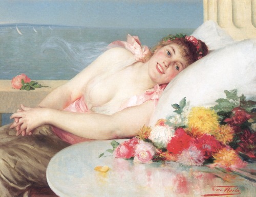 Léon Herbo (1850–1907)  dolce far niente, private collection.§*