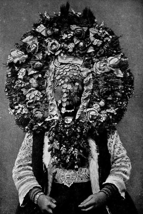 deathandmysticism:Bride’s floral headdress, Bulgaria