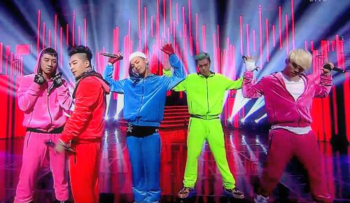 daesex:  spencerspocketcondom:  glowglow93:  That one time BB performed Fantastic Baby in neon colored track suits.  more likeThat time we all want to forget  NEVER FORGETIT WAS PERFECT OMG 