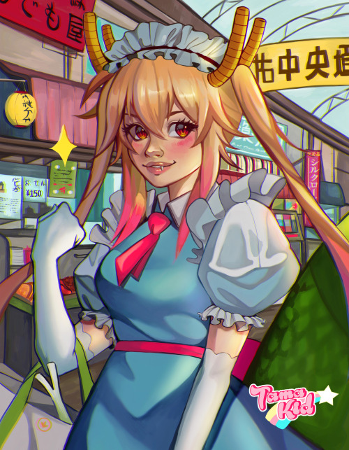 Wanted to redraw Tohru from miss kobayashi&rsquo;s dragon maid ;P 