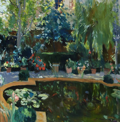 The Garden of my House  (The Artist’s Garden)  -   Joaquín Mir TrinxetCatalan  1873-1940