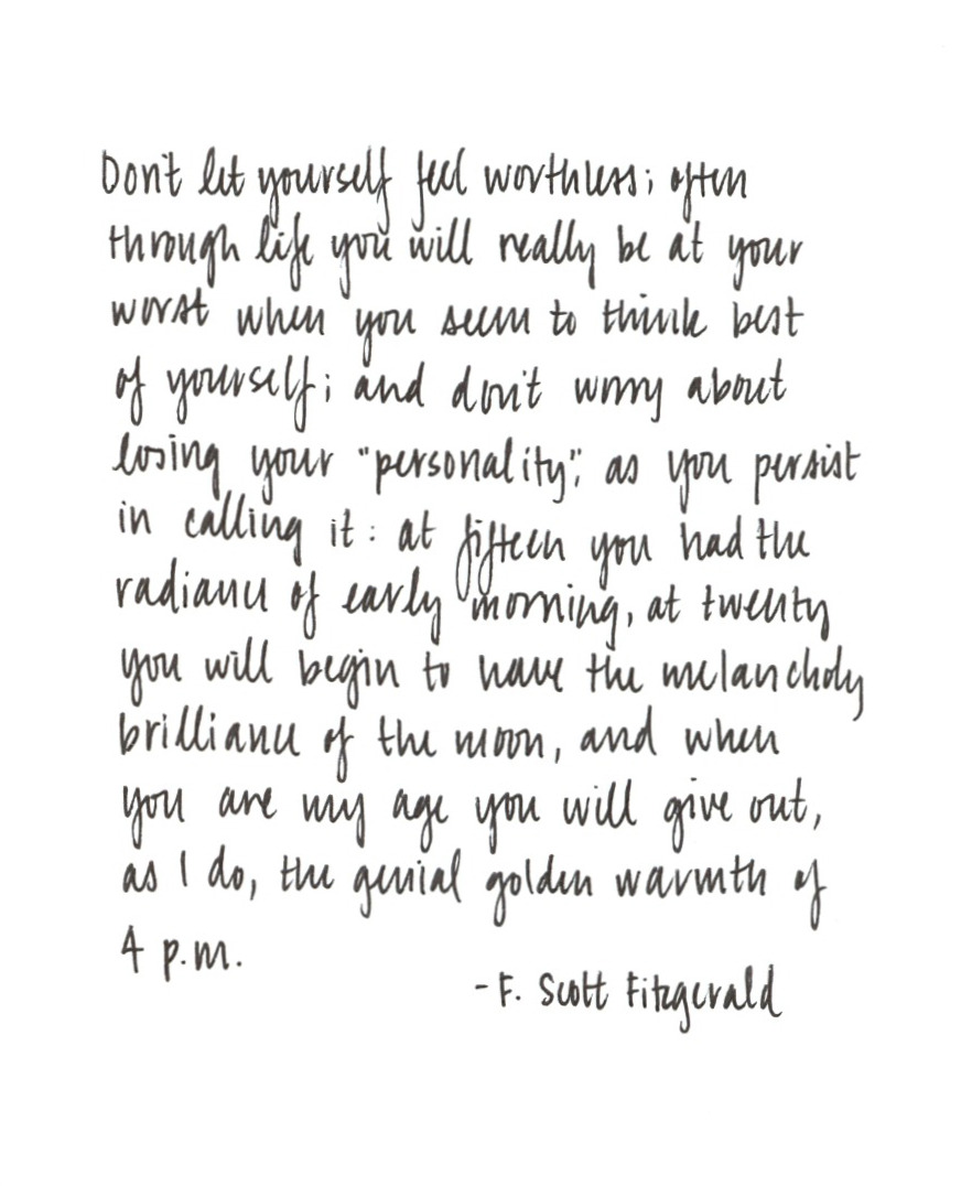 whitepaperquotes:  This Side of Paradise, F. Scott Fitzgerald 