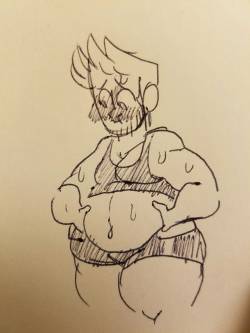 bots-n-boys:  Sorry i didnt prepare any festive art for your holiday enjoyment  So have a chubby charlie i doodled up as a substitute, guess too much cupcakes really does a number on your figure. Seasons greetings from your neighborhood sicko.