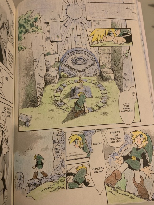 So You Know How The Four Sword Manga Is In Black And White Even Though The Characters Are Literally Colors?