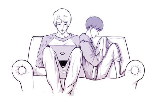  He and He (KriSuho) by LittleSuhoLittleSix   kris: can you please…behave?suho: