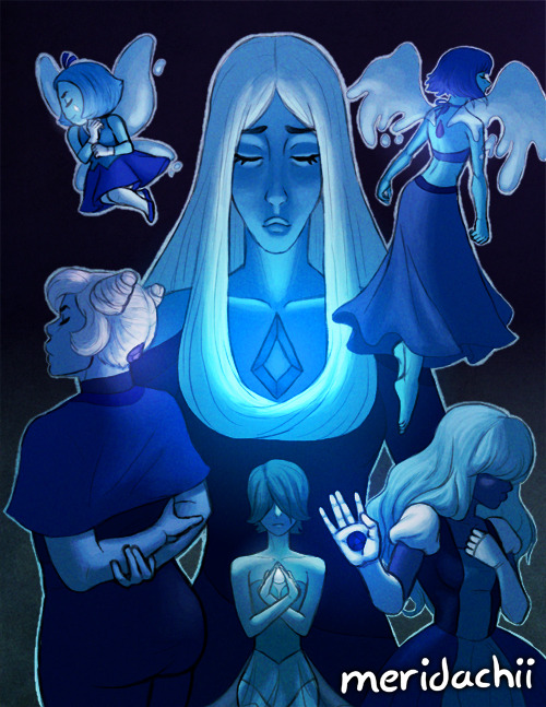 meridachii:  BLUE GEMS I hope you like it, please reblog :) 