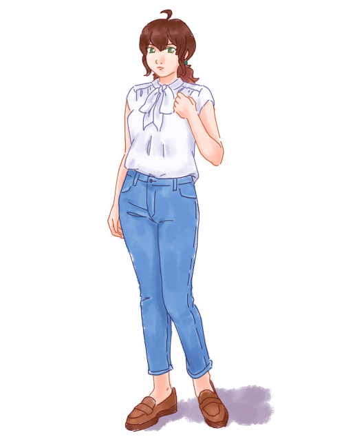 i had a dream about young nappi in this outfit. my subconscious said natsuhi can wear pants, as a tr