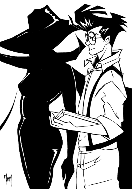 Practicing Some Ink With Some Cybersix! I Should Draw Adrian More Often!