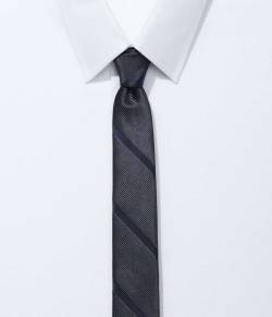 never-under-dressed:  SKINNY SILK TIE - TONAL STRIPE