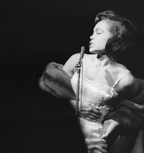 vintageeveryday: Eartha Kitt performing at the Persian Room, Plaza Hotel, New York, 1961.