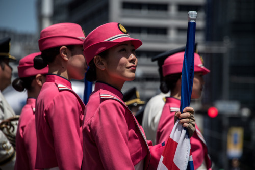 The Grand parade by the Metropolitan Police Department take place in Ginza,Tokyo on May 05, 2017.The