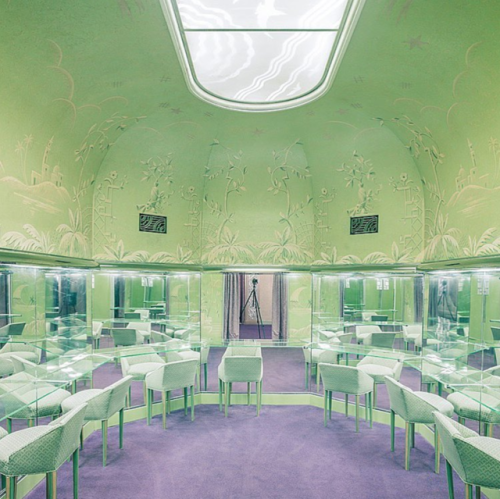 The Green Room in Oakland, photographed by French photographer Franck Bohbot for his series “Cinéma”
