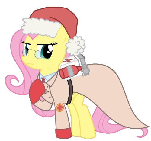 Porn avastindy:  Fluttershy as Medic from Team photos