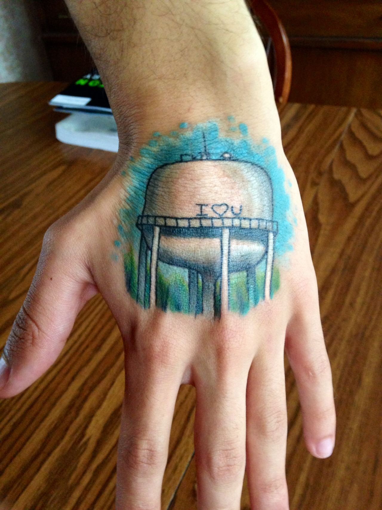 fuckyeahtattoos:  Water Tower by Matt Stankis Northside Tattoos 722 Philadelphia