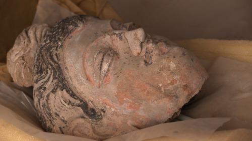 Buddha head from Mes Aynak, Afhganisthan