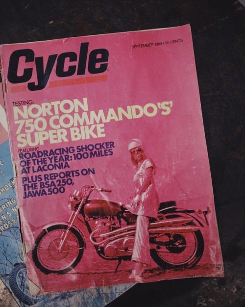 Throwback. #norton #cycle #motorcyclemagazine #tbt #pink