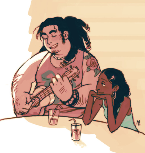 princesitx:

maariamph:

Giant hairy hippie Steven is best Steven

i have to reblog this again because like how did the artist capture just the perfect amount of both greg and rose in steven like this is 100% how he’d look grown up 