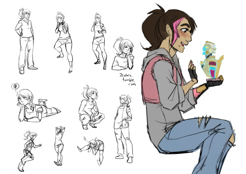 72stars:[original story: Livemor] Guadalupe body language/pose doodles. (guest-starring Teddy in a s