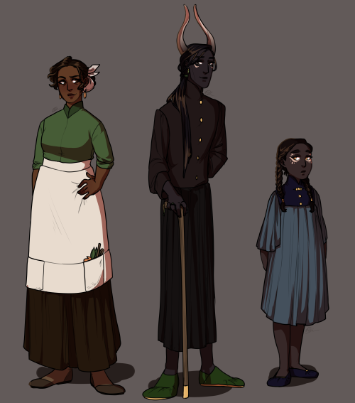 Designs for a short comic, currently titled “The Little Moon and River’s Tune&rdquo