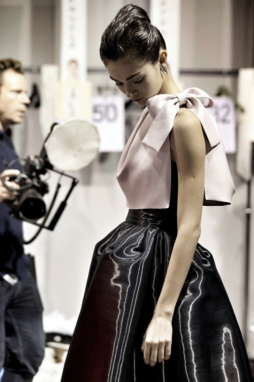 Tonya Vasylchenko backstage Christian Dior F/W 2013