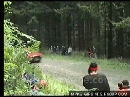 1985zcar:  siborg-dnb:  hisoutenspooky:  akaneww:  becauseracecar:  heyyitsraniel:  kawahbunga:  4james:  Rally gone wrong…  Right 5 into WEEEEEEEEEEEEE  Right 5 into jumpCaution, stay right, trees left  All according to route…  go left to go right