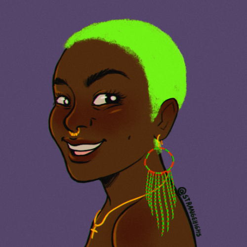 strangehighs:i asked for nile with frank ocean’s lime green met gala buzzcut. i delivered for myself