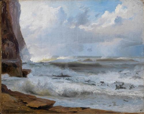 Johann Wilhelm Schirmer, Marine studies near Etretat, 1836. Oil…