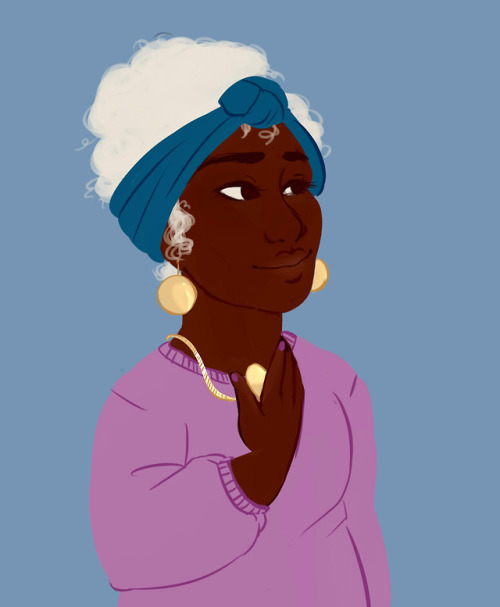 gaymightynein:today is a loving lucretia day [image description: a drawing of Lucretia, a woman with