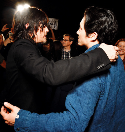 reedusnorman-deactivated2015070: Norman Reedus and Steven Yeun at ‘The Walking