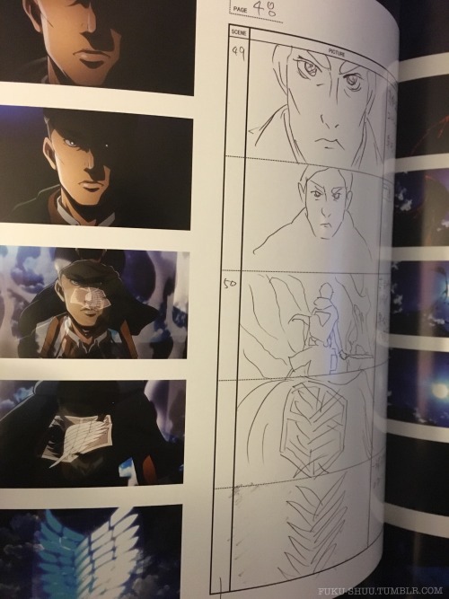 Got a pretty fun piece of Shingeki no Kyojin merchandise today: the WIT STUDIO storyboards for both of the season 1 anime opening sequences, Guren no Yumiya and Jiyuu no Tsubasa!   (✯◡✯)  This is a preview of the many pages for now - I’ll try