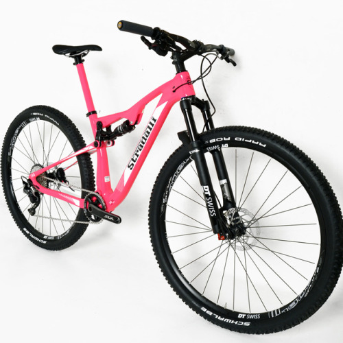 steinbacher:YES ONLY $2750 Electric neon Pink full suspension Mtb #29ermtb #stradalli #mountainbike 