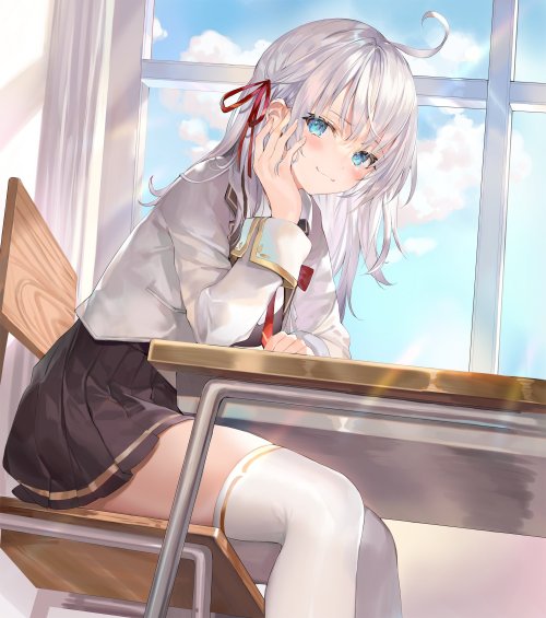animefemme:In classroom with her [Original]