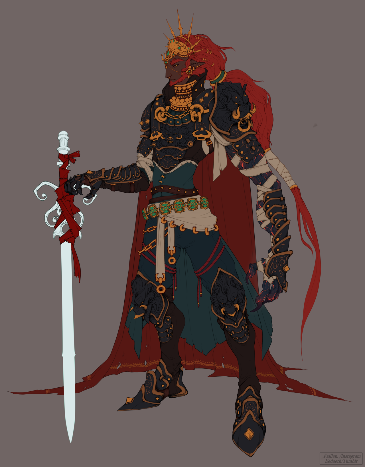 eedaeth: King Ganondorf Yo lads I’ve been dying to post this! Ganon/Ganondorf is