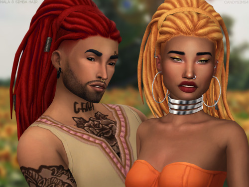 candysims4:  candysims4:  NALA & SIMBA HAIRS TEEN TO ELDER BASE GAME COMPATIBLE HAT COMPATIBLE F