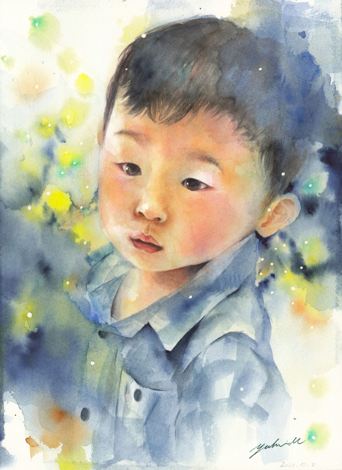 一番星（ the first star of evening))Oct. 8,2020watercolorsize：242*333mm (F4)paper：water ford white (細目・3