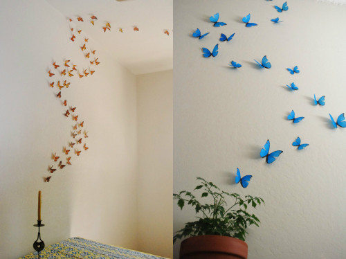 Porn photo sosuperawesome:  3D Wall Bats, Leaves and