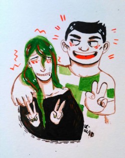 shirasucorps:  Yowapeda Inktober day 2: fav duo  Spiderbear for the win ! 