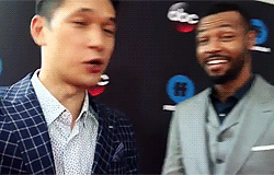 harryshumjjr:shadowhunterstv: @HarryShumJr &amp; @IsaiahMustafa are at the #FreeformUpfront